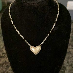 Kendra Scott Pearl heart necklace